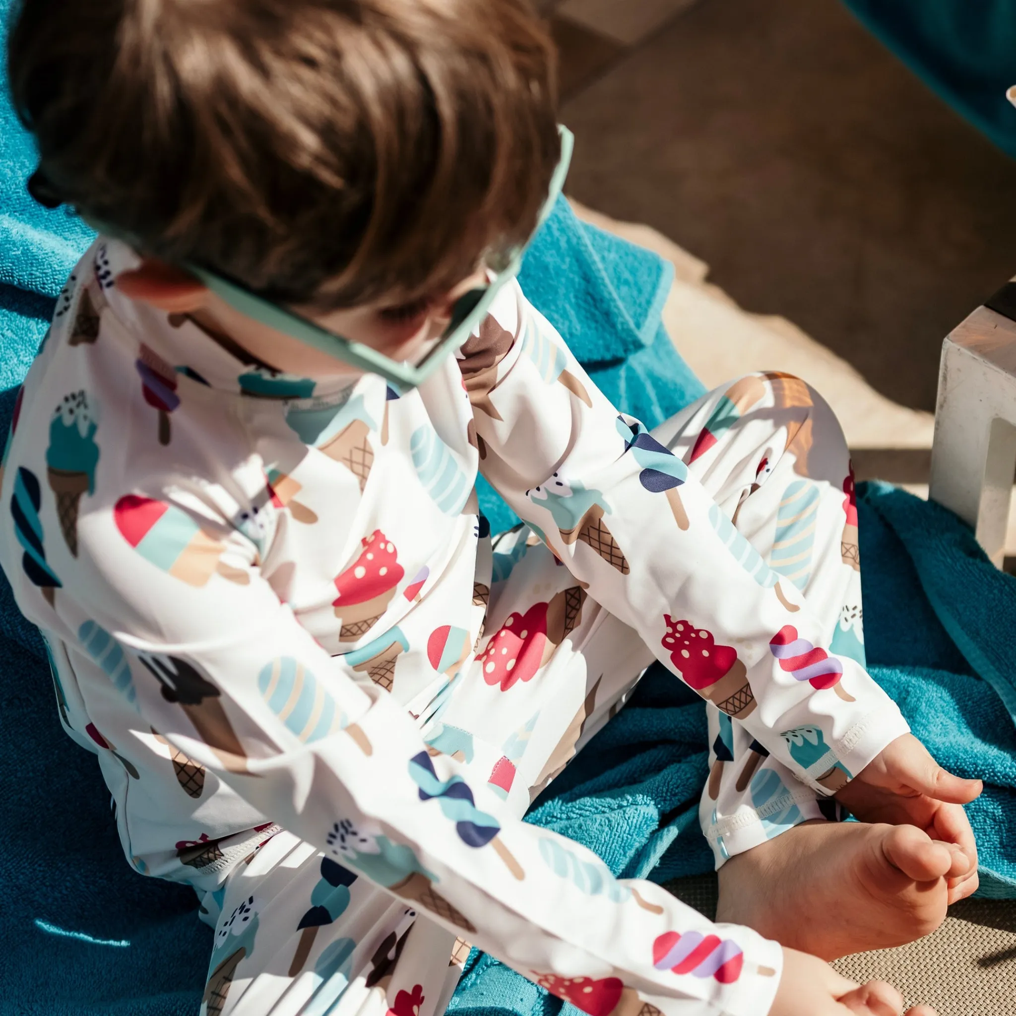 Barn Geggamoja Uv-Badkläder<UV-Tröja Ice cream