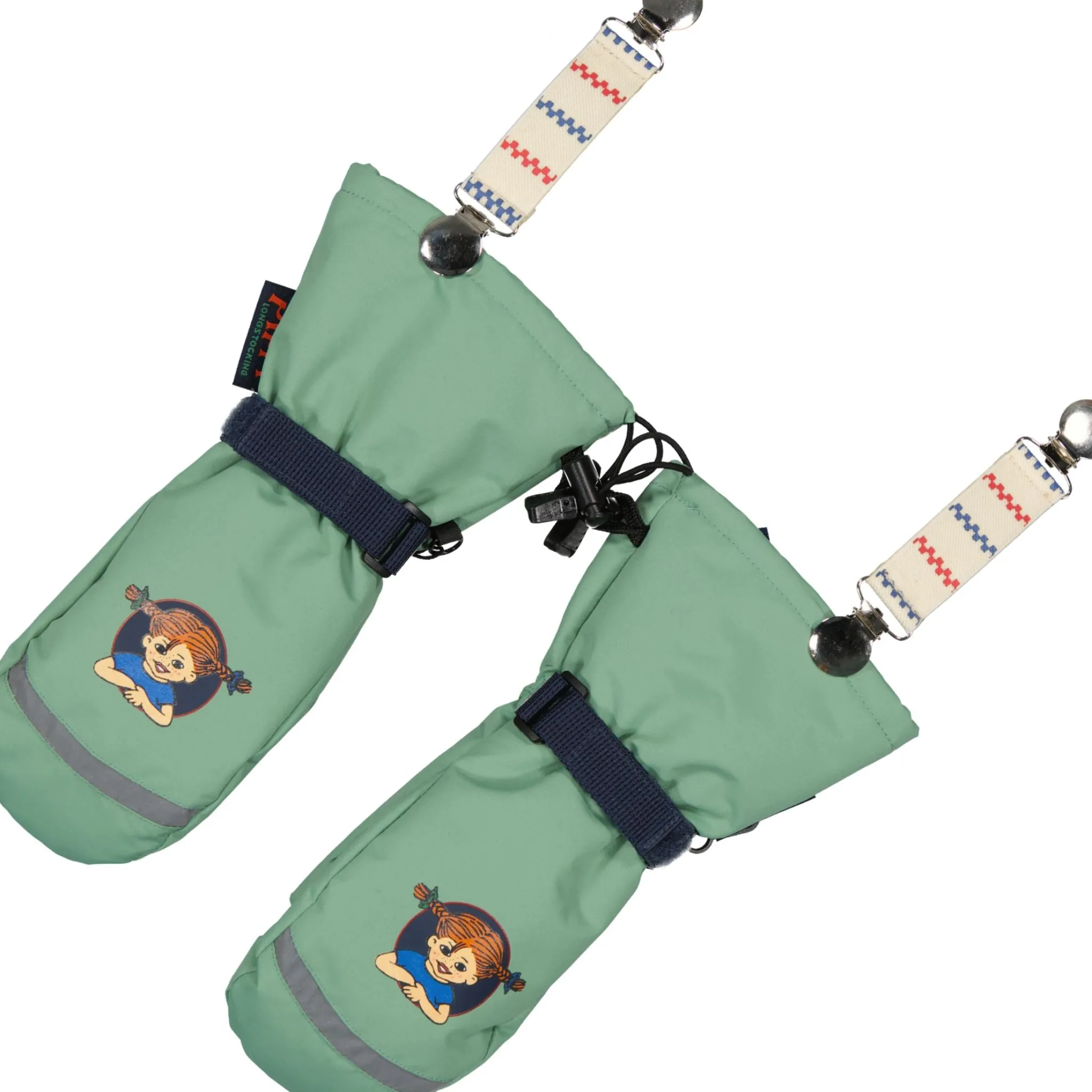 Barn Geggamoja Vanthållare|Accessoarer<Vanthållare Pippi Långstrump randig