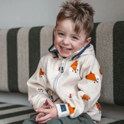 Barn Geggamoja Jackor|Fleecekläder<Vindfleece jacka Räv Beige