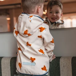 Barn Geggamoja Jackor|Fleecekläder<Vindfleece jacka Räv Beige