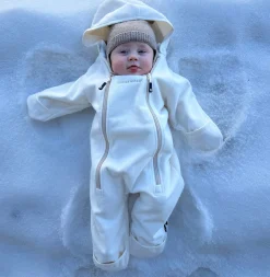 Barn Geggamoja Overaller|Fleecekläder<Vindfleece overall Beige