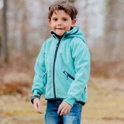 Barn Geggamoja Jackor|Fleecekläder<Vindfleecejacka Mint