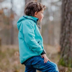 Barn Geggamoja Jackor|Fleecekläder<Vindfleecejacka Mint