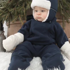 Barn Geggamoja Overaller|Fleecekläder<Vindfleeceoverall Blå