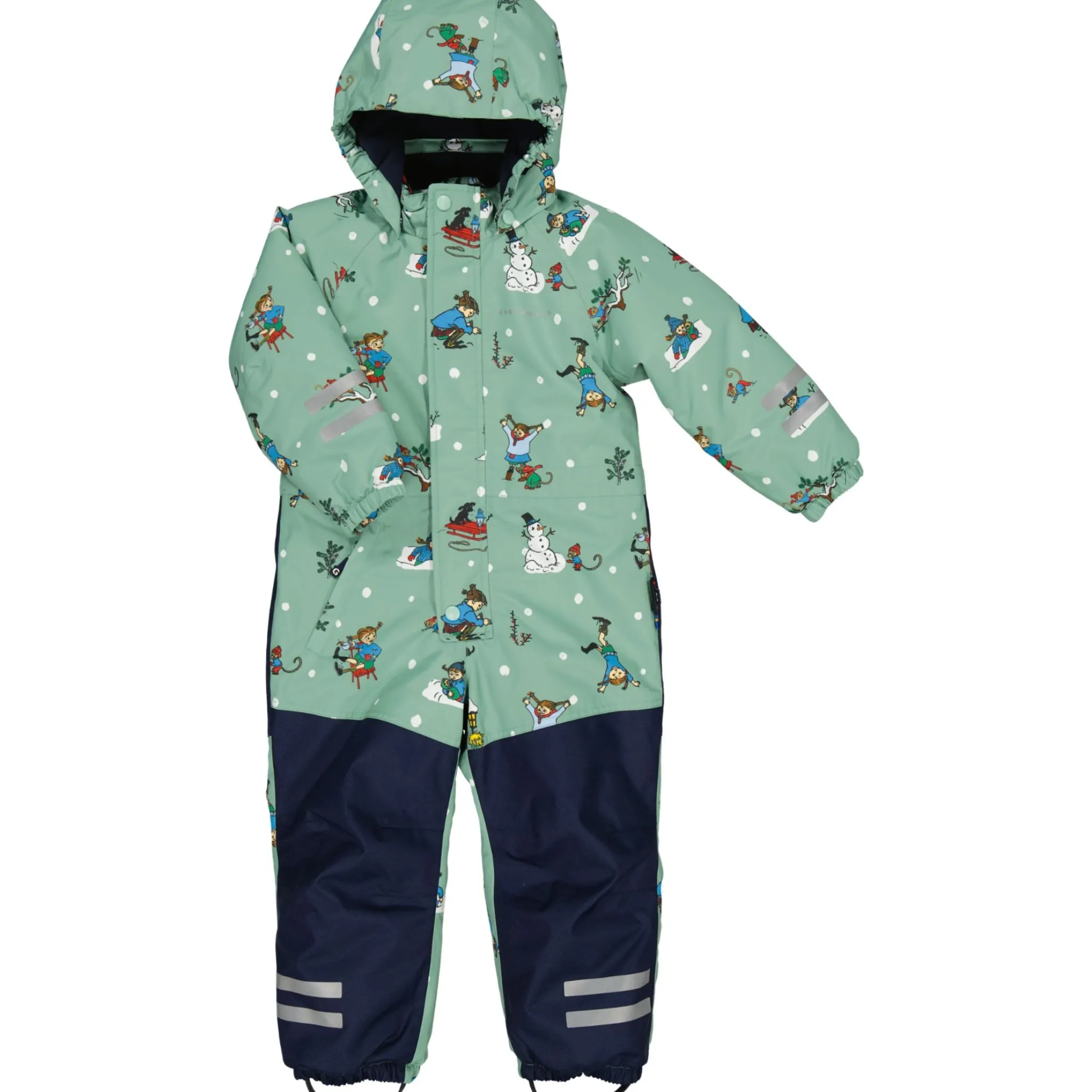 Barn Geggamoja Overaller<Vinteroverall Pippi Långstrump Grå/Grön