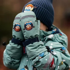 Barn Geggamoja Handskar Och Vantar<Vintervantar Pippi Långstrump Grå/Grön