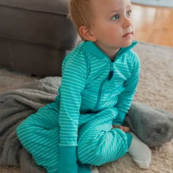 Barn Geggamoja Tröjor<Ziptröja Turkos